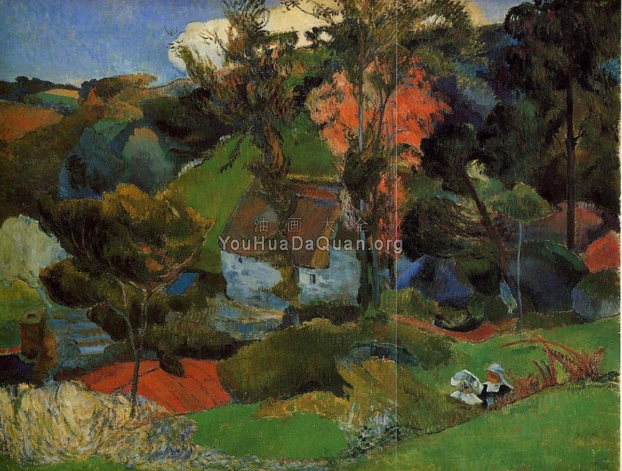 The Aven Running through Pont-Aven - 保罗·高更